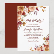 Oh Baby, fall Baby Dusche Wasserfarbe Moderne