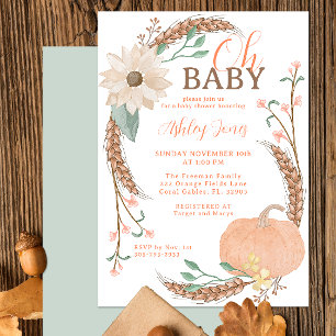 Oh Baby Fall Pumpkin Dusche Einladung