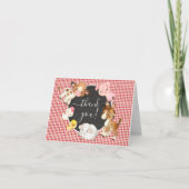 Oh Baby Farm Animals Baby Dusche Danke (Vorderseite)