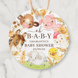 Oh Baby Farm Animals Baby Dusche Gefallen Geschenkanhänger