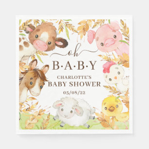 Oh Baby Farm Animals Baby Duschpapier Napkins Serviette