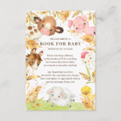 Oh Baby Farm Animals Baby Shower Book for Baby Begleitkarte (Vorderseite)