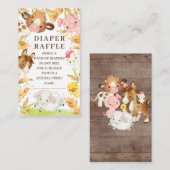 Oh Baby Farm Animals Babydusche Windelwanne Begleitkarte (Vorne/Hinten)