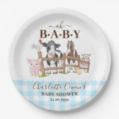 Oh Baby Farm Animals Barnyard Baby Dusche Pappteller (Vorderseite)