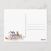 Oh Baby Farm Animals Kinderdusche Einladung Postkarte (Rückseite)