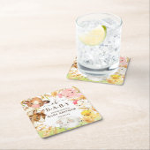 Oh Baby Farm Animals Square Paper Untersetzer (Vor Ort)