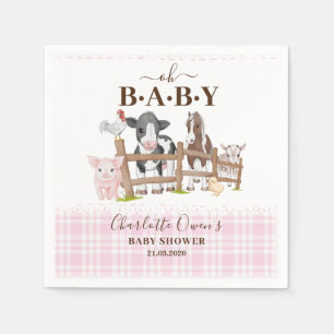 Oh Baby Farm Tiere Barnyard Baby Shower Serviette