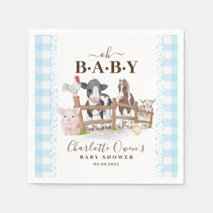 Oh Baby Farm Tiere Scheune Baby Shower Servietten