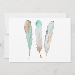 Oh Baby Feather Baby Shower Einladung