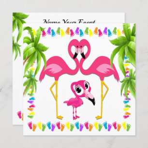 Oh Baby Flamingo Einladung