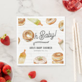 Oh Baby Flaschen & Bagels Baby Dusche Brunch Serviette (Beispiel)