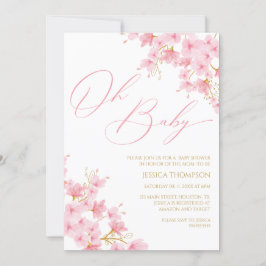 Oh Baby Floral Baby Shower Cherry Blossom Einladung