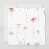 Oh Baby Floral Baby Shower Spring wildflowers Einladung (Rückseite)