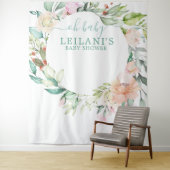 Oh Baby Floral Botanical Wreath Baby Dusche Wandteppich (Beispiel)