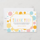 Oh Baby Fun Polka Dots Baby Dusche Danke Einladung (Vorderseite)