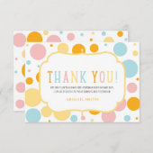 Oh Baby Fun Polka Dots Baby Dusche Danke Einladung (Vorne/Hinten)