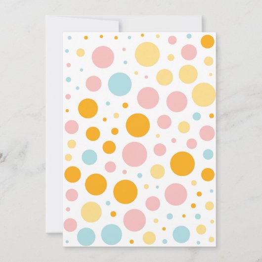 Oh Baby Fun Polka Dots Baby Dusche einladen Einladung (Rückseite)