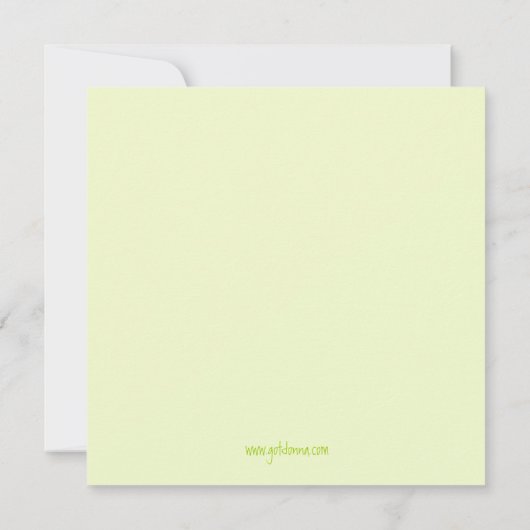 Oh, Baby! Gartendusche Einladung (Rückseite)