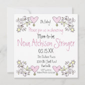 Oh, Baby! Gartendusche Einladung (Vorderseite)