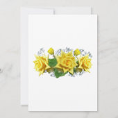 "Oh Baby" Gelbe Rosen Blumenspülung Save The Date (Rückseite)