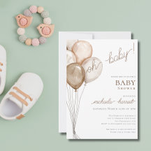 Oh Baby Gender Neutral Balloon Baby Dusche