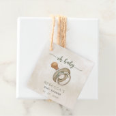 Oh Baby Gender Neutral Boho Babydusche Einladung Geschenkanhänger (Beispiel)