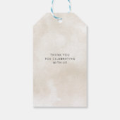 Oh Baby Gender Neutral Boho Babydusche Einladung Geschenkanhänger (Rückseite)