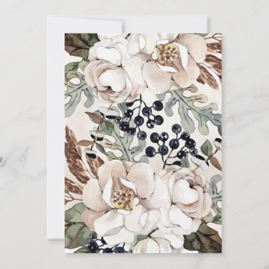 Oh Baby Gender Neutral Pram Boho Babydusche Einladung (Rückseite)