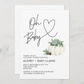 Oh Baby Gender Neutral Shower Erntedank Fall Einladung (Vorne/Hinten)