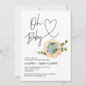 Oh Baby Gender Neutral Shower Erntedank Fall Einladung (Vorderseite)