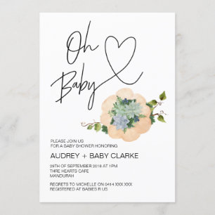 Oh Baby Gender Neutral Shower Erntedank Fall Einladung