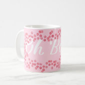 Oh Baby Gender Reveal Pink Girly Girl Kaffeetasse (Vorderseite Links)
