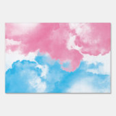 Oh Baby Gender Reveal Willkommen Rauchbombe-Party Gartenschild (hinten)