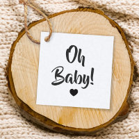 Oh Baby Geschenktafel, Babydusche-Tags, Kraft