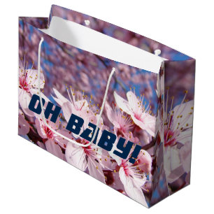 OH BABY Geschenktüten Baby Shower Neue Baby Rosa B Große Geschenktüte