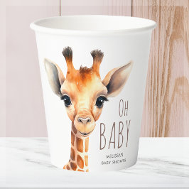 Oh Baby Giraffe Baby Dusche Pappbecher