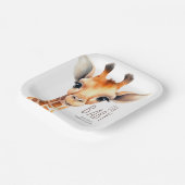 Oh Baby Giraffe Baby Dusche Pappteller (Gewinkelt)