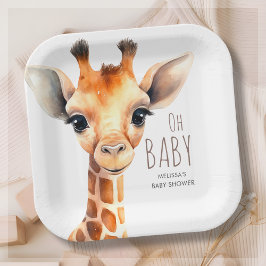 Oh Baby Giraffe Baby Dusche Pappteller