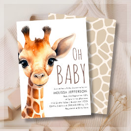 Oh Baby Giraffe Babydusche Einladung