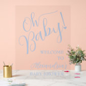 Oh, Baby! Girl Baby Dusche Willkommen Acrylschild (Hochzeit)