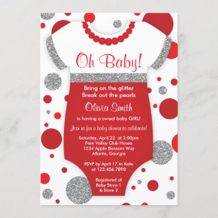 Oh Baby Girl, Baby Shower Einladung, Imitate Glitz Einladung