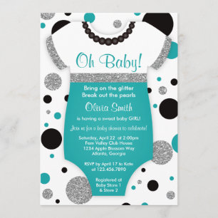 Oh Baby Girl, Baby Shower Einladung, Imitate Glitz Einladung