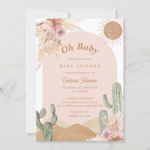 Oh Baby Girl Desert Baby Dusche Southwestern Boho Einladung