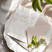 Oh Baby - Girl Hot Air Ballon Babydusche