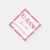 Oh Baby Girl Pink Moderne Babydusche Party Napkins Serviette (Ecke)