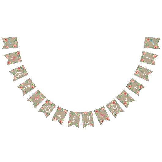 Oh Baby Girl Shower BOHO Kinderzimmer Room Pennant Wimpelkette (Alle)