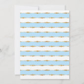 Oh Baby Gold & Blue Balloons Baby Shower Einladung (Rückseite)