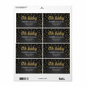 Oh Baby Gold Confetti Wasserflasche (Vorne)