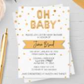 Oh Baby Gold Foil Balloon Baby Dusche Einladung