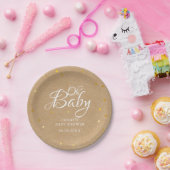 Oh Baby Gold Hearts Confetti Baby Dusche/Sprinkle Pappteller (Party)